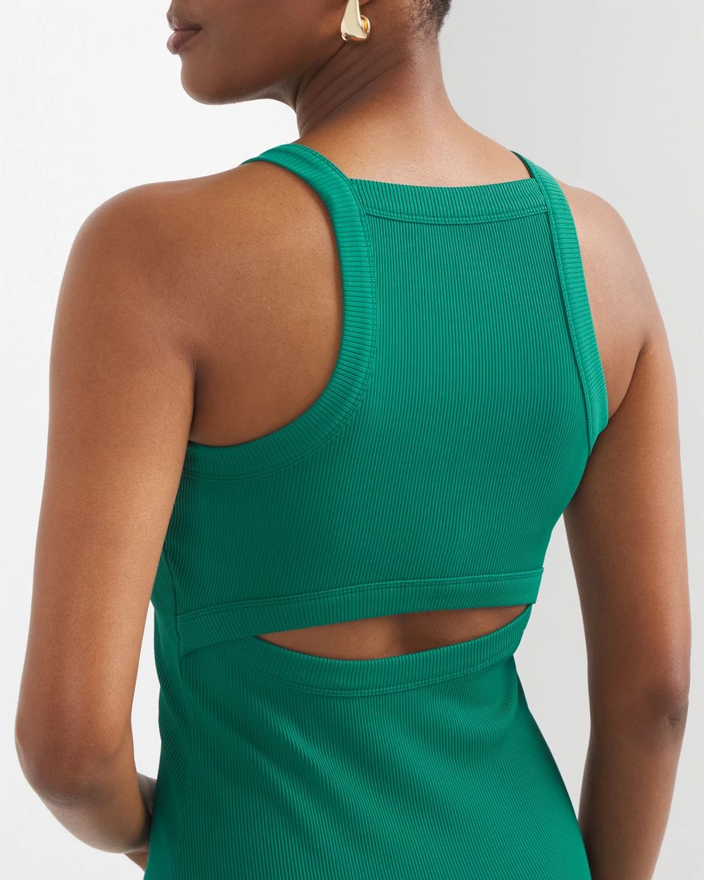 WHBM® FORME Rib Cutout Midi Dress