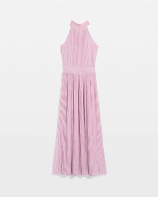 Pleated Halter Maxi Dress click to view larger image.