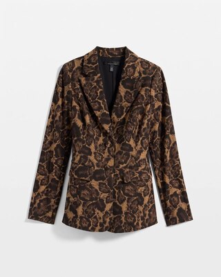 Animal Print WHBM® Two-Button Studio Blazer click to view larger image.
