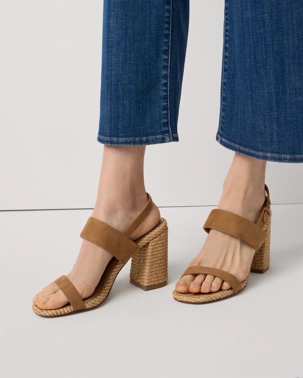 Raffia Heeled Sandal