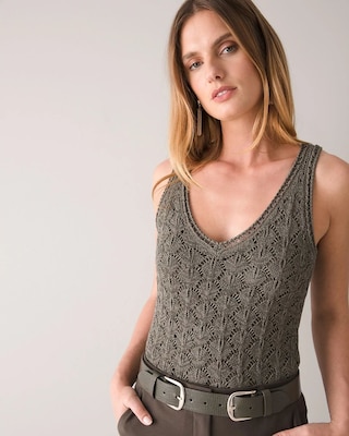 Sleeveless Stitchy Tank
