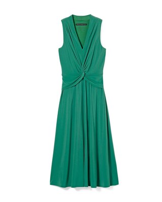 Sleeveless Matte Jersey Twist Front Dress