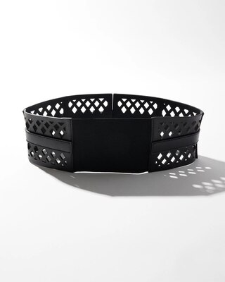 Blk Corset Cutout Belt