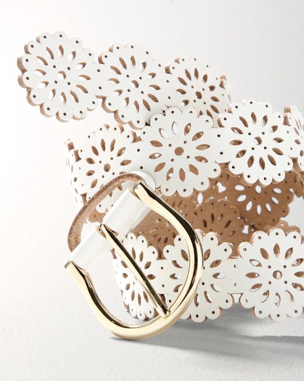 Laser Cut Denim Belt