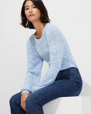 Outlet WHBM Pointelle Pullover Sweater