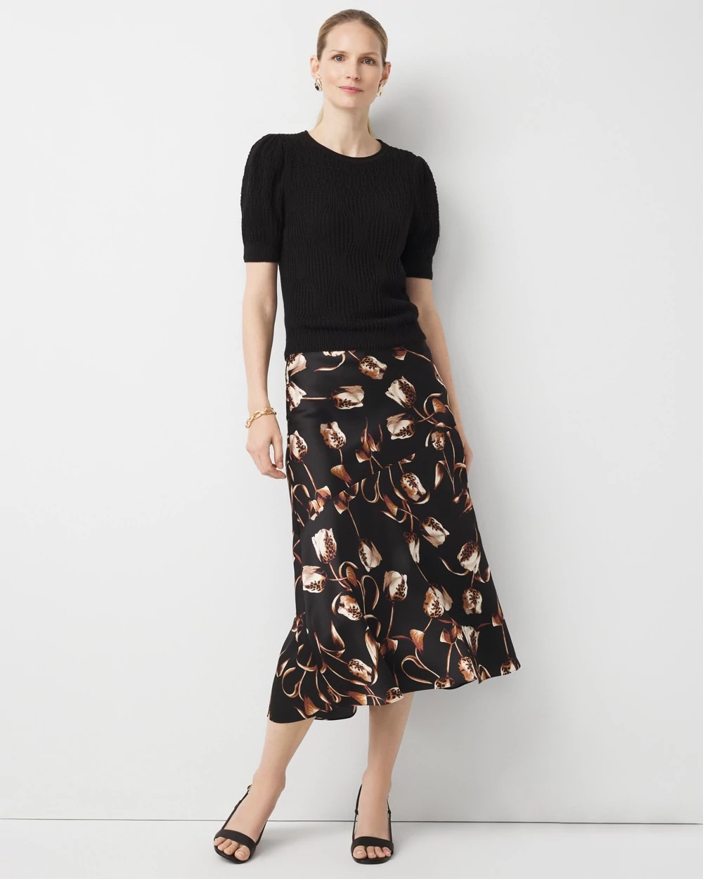 Petite Satin Maxi Skirt