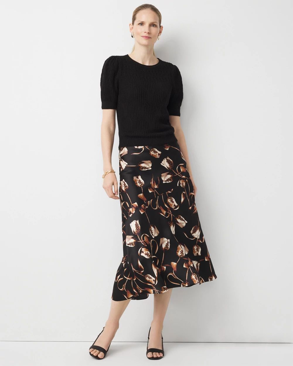 Petite Satin Maxi Skirt