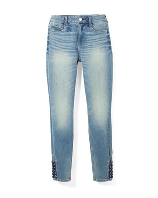 High-Rise Sculpt Skinny Lace Hem Crops