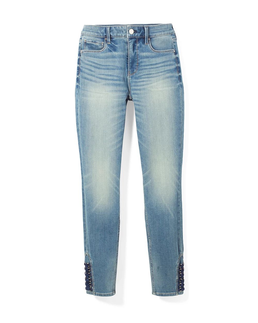 High-Rise Sculpt Skinny Lace Hem Crops