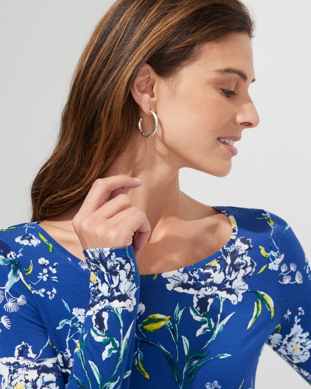 Outlet WHBM Long-Sleeve Scoop-Neck Tee