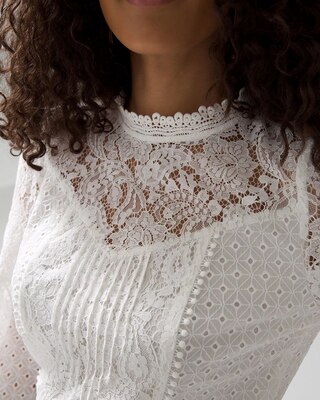 Mixed Lace Blouse