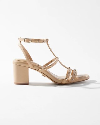Brooklyn Strappy Studded Mid-Heel Sandal