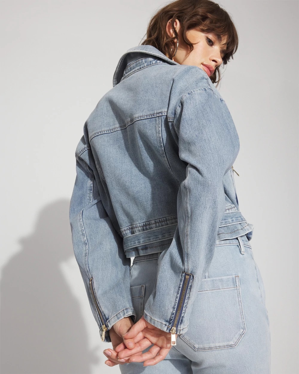 Denim Moto Jacket - image 3