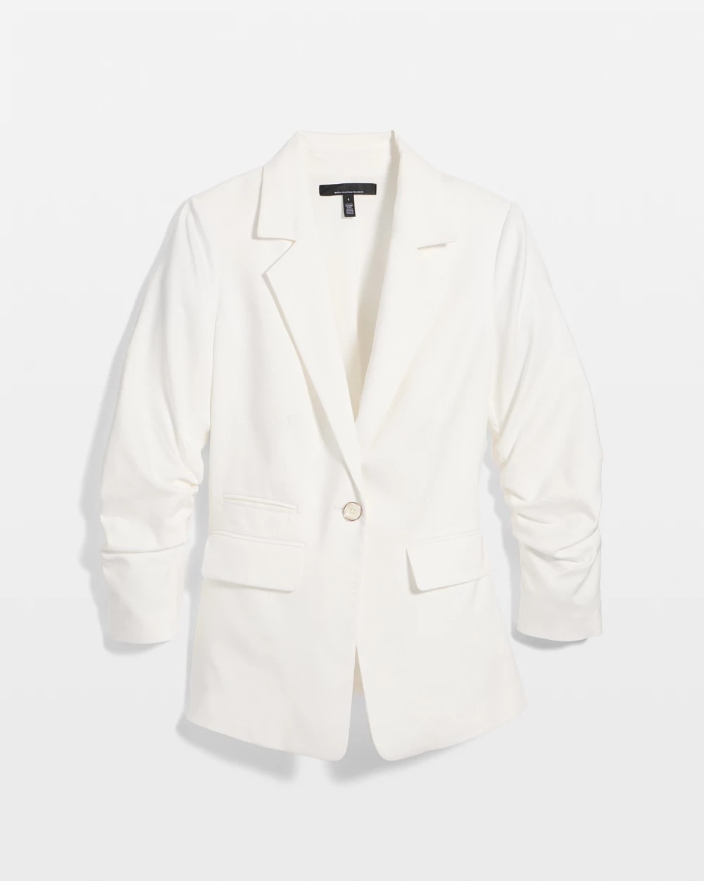 Ruched Sleeve Blazer