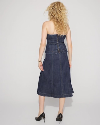 Strapless Denim Midi Dress click to view larger image.