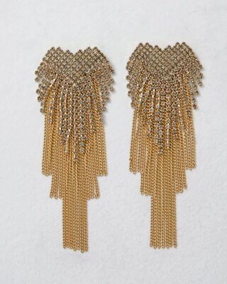 Black Diamond Fringe Earrings