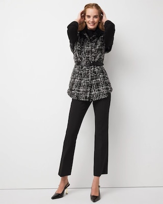 Faux Fur Sequin Tweed Vest click to view larger image.