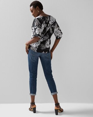 Embroidered Kimono-Style Top