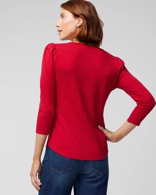 3/4 Sleeve Henley Tee