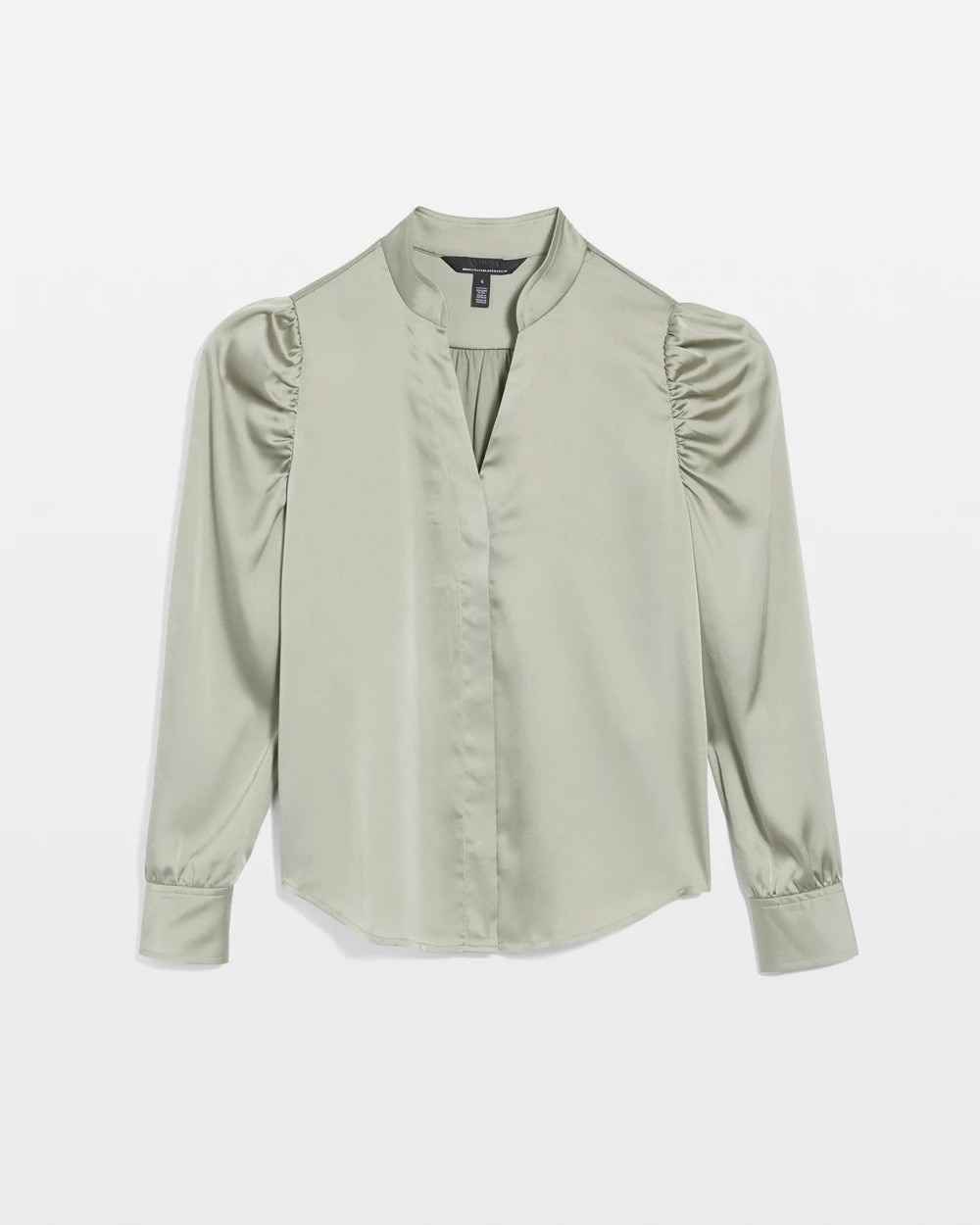 Y-Neck Ruched Shoulder Shirt