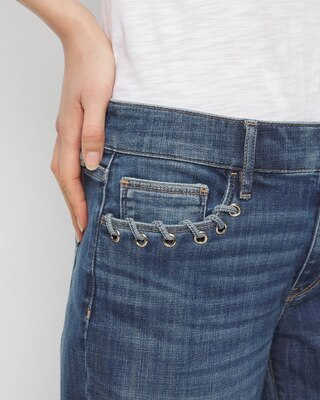 Mid-Rise Everyday Soft Denim™ Grommet Girlfriend Jean