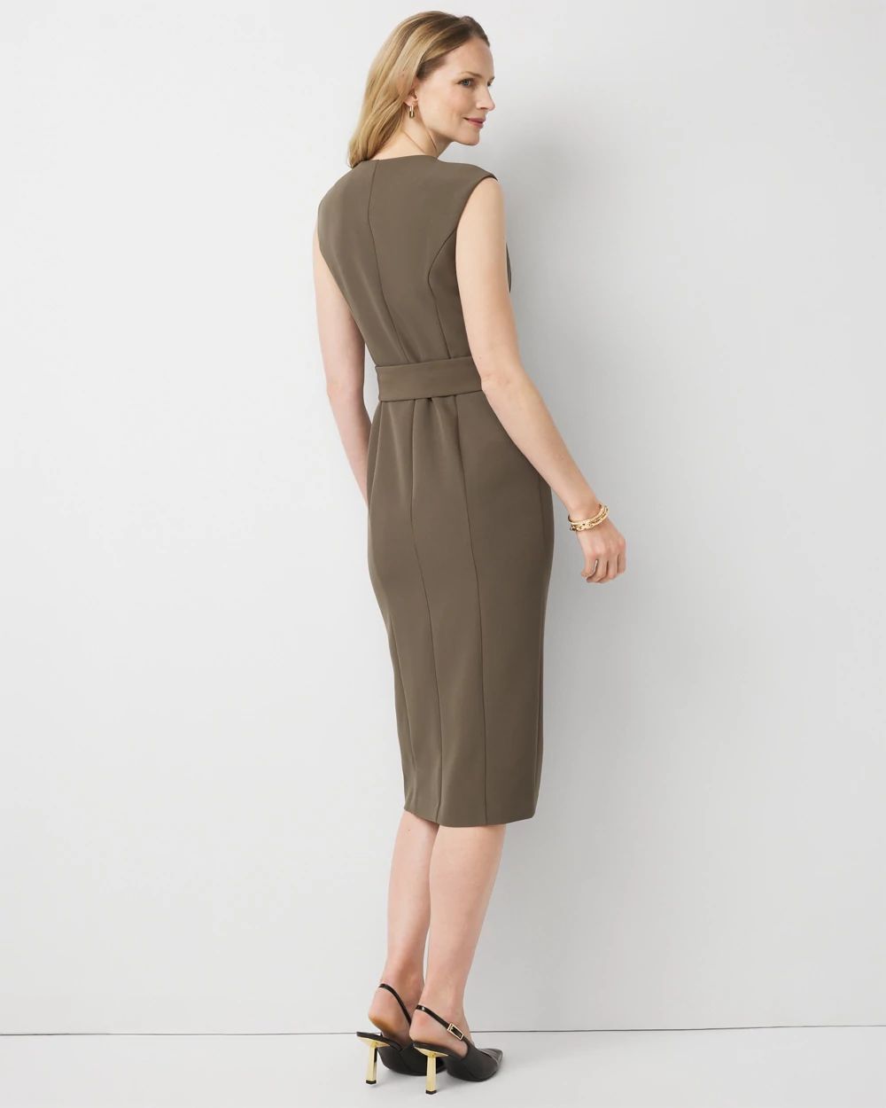 Button Front Midi Dress click to view larger image.