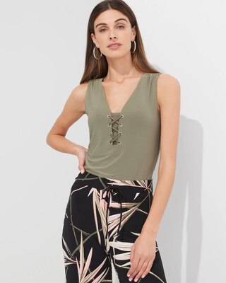 Outlet WHBM Lace-Up Tank Top