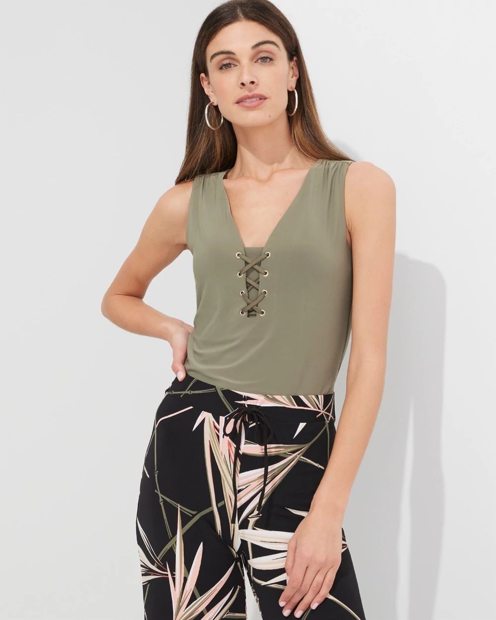 Outlet WHBM Lace-Up Tank Top