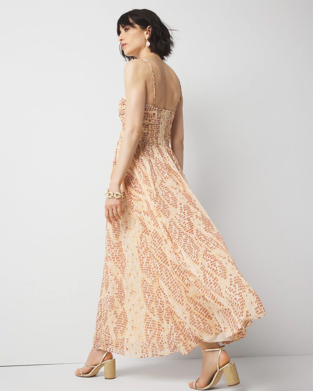 Snake Print Maxi Dress