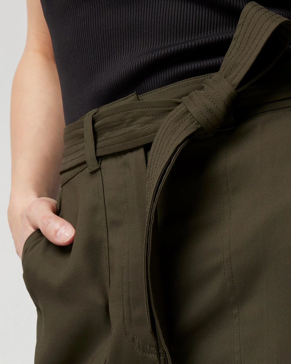 Belted Utility Wide Leg Trouser