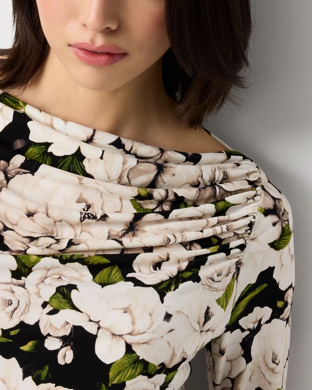 Cowl Neck Long Sleeve Top click to view larger image.