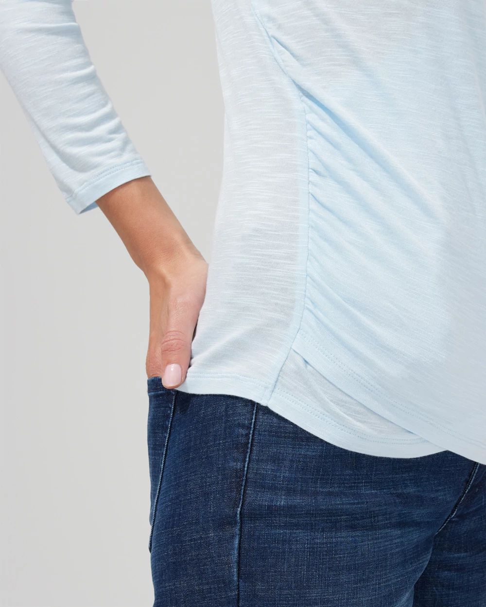 Outlet WHBM Surplice 3/4-Sleeve Tee