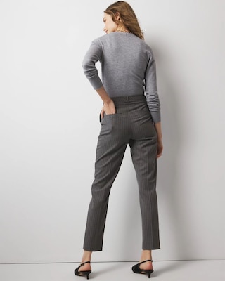 WHBM® Elle Slim Ankle in Pinstripe click to view larger image.