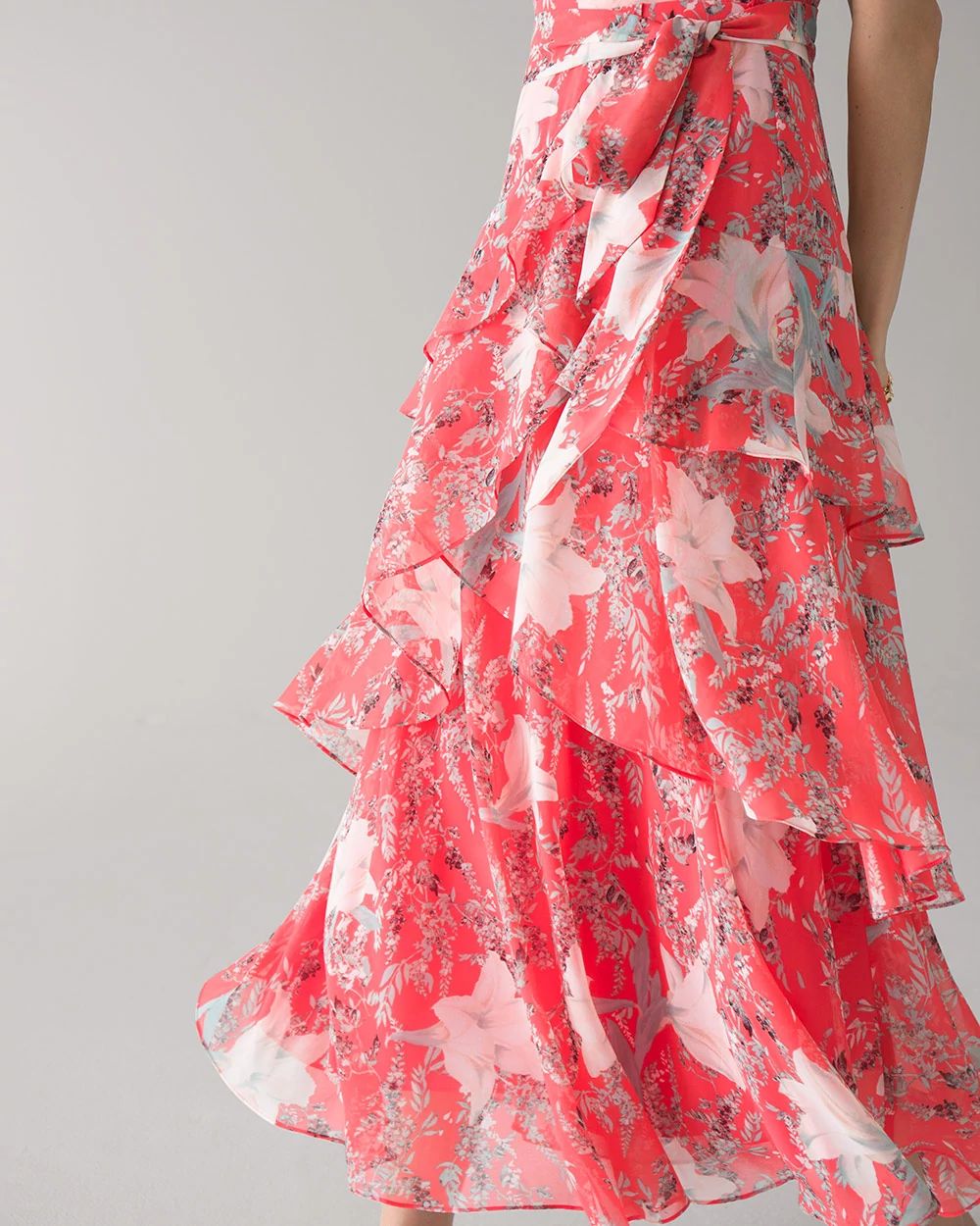 Flirty Floral Print Midi Dress