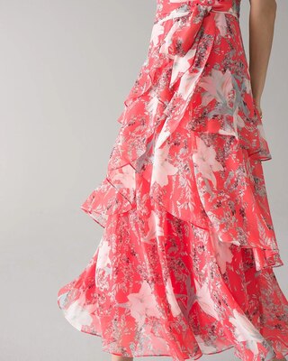 Flirty Floral Print Midi Dress