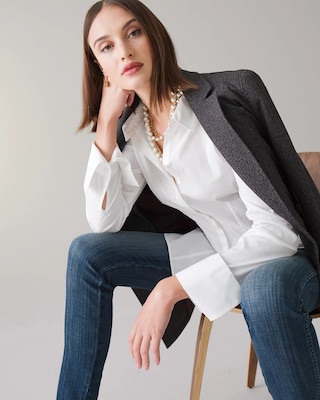 Long-Sleeve Poplin Tunic