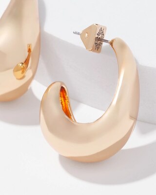 Large Gold Teardrop Earrings
