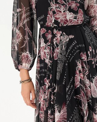 Handkerchief Hem Chiffon Midi Dress click to view larger image.