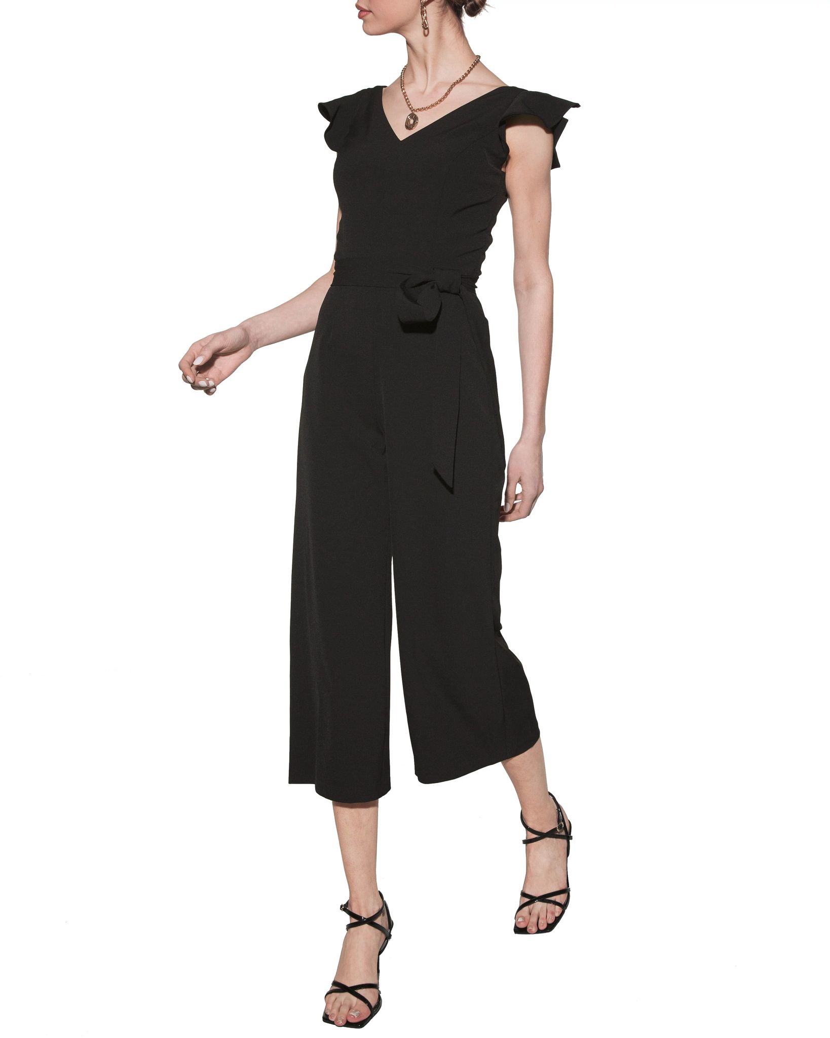 Outlet WHBM Flutter-Sleeve Cropped Jumpsuit