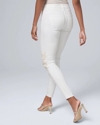 Curvy-Fit High-Rise Embellished Skinny Jeans
