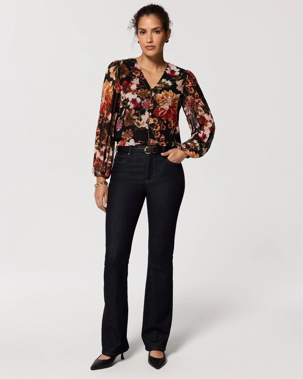 High-Rise Bootcut Jeans