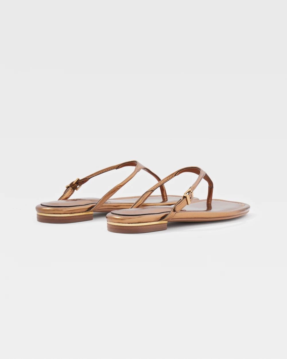 Copper Metallic Heel Sandal