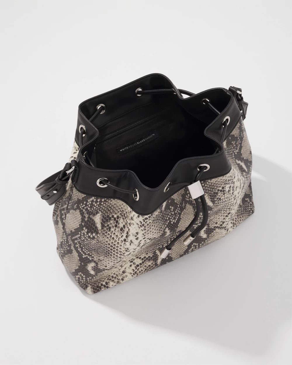 Python Drawstring Bucket Bag click to view larger image.