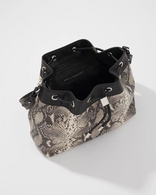 Python Drawstring Bucket Bag click to view larger image.