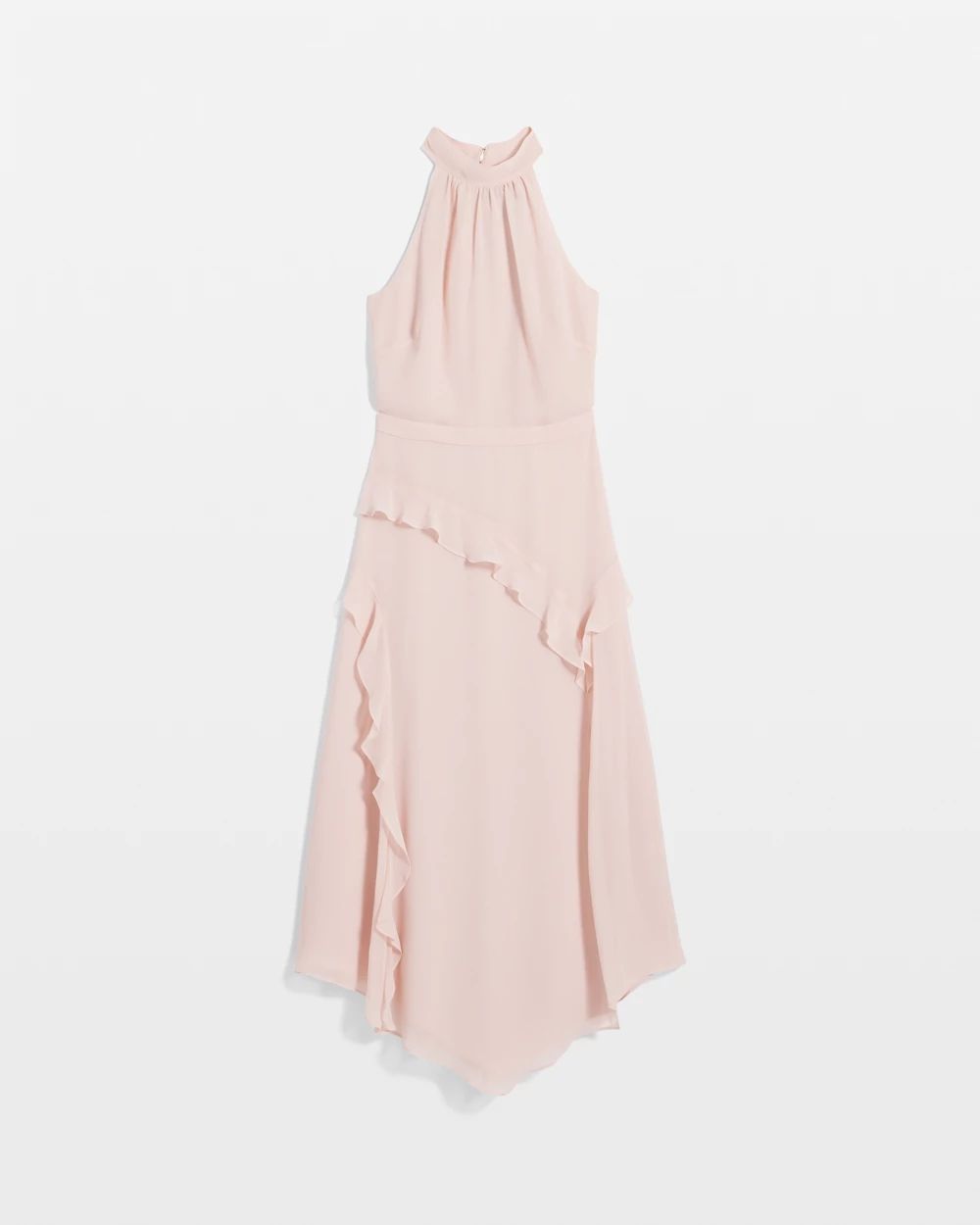 Ruffle Halter Midi Dress