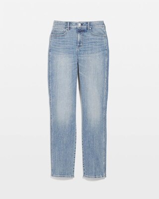 High-Rise Everyday Soft Denim™ Embellished Straight Jean click to view larger image.