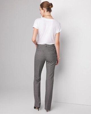 WHBM® Ines Slim Bootcut Checkered Pant click to view larger image.