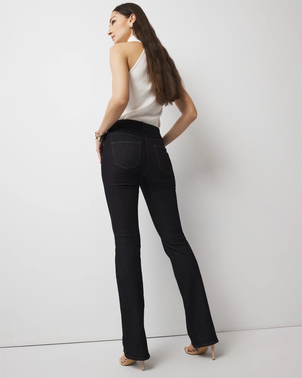 Petite High-Rise Skinny Flare Jeans