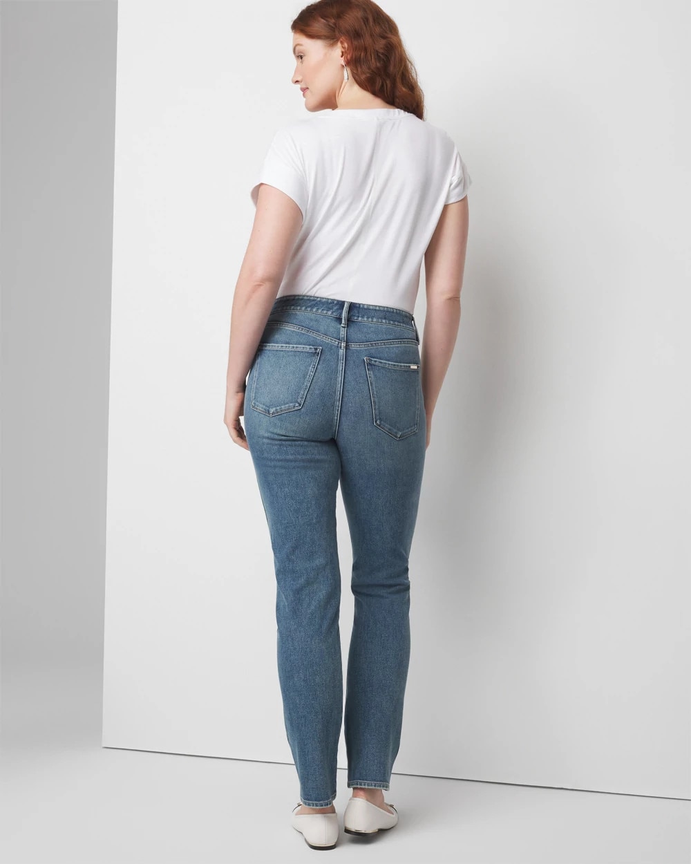 High-Rise Full Straight Jeans
