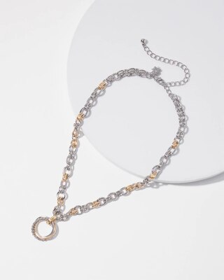 Mixed Metal Rope Chain Necklace